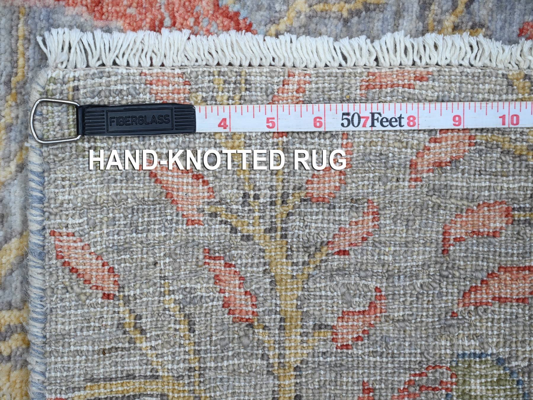 Peshawar hand-knotted wool runner in Gray, 2'6" x 5'10", SKU O089162