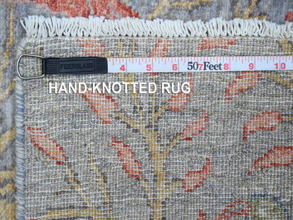 Peshawar hand-knotted wool runner in Gray, 2'6" x 5'10", SKU O089162