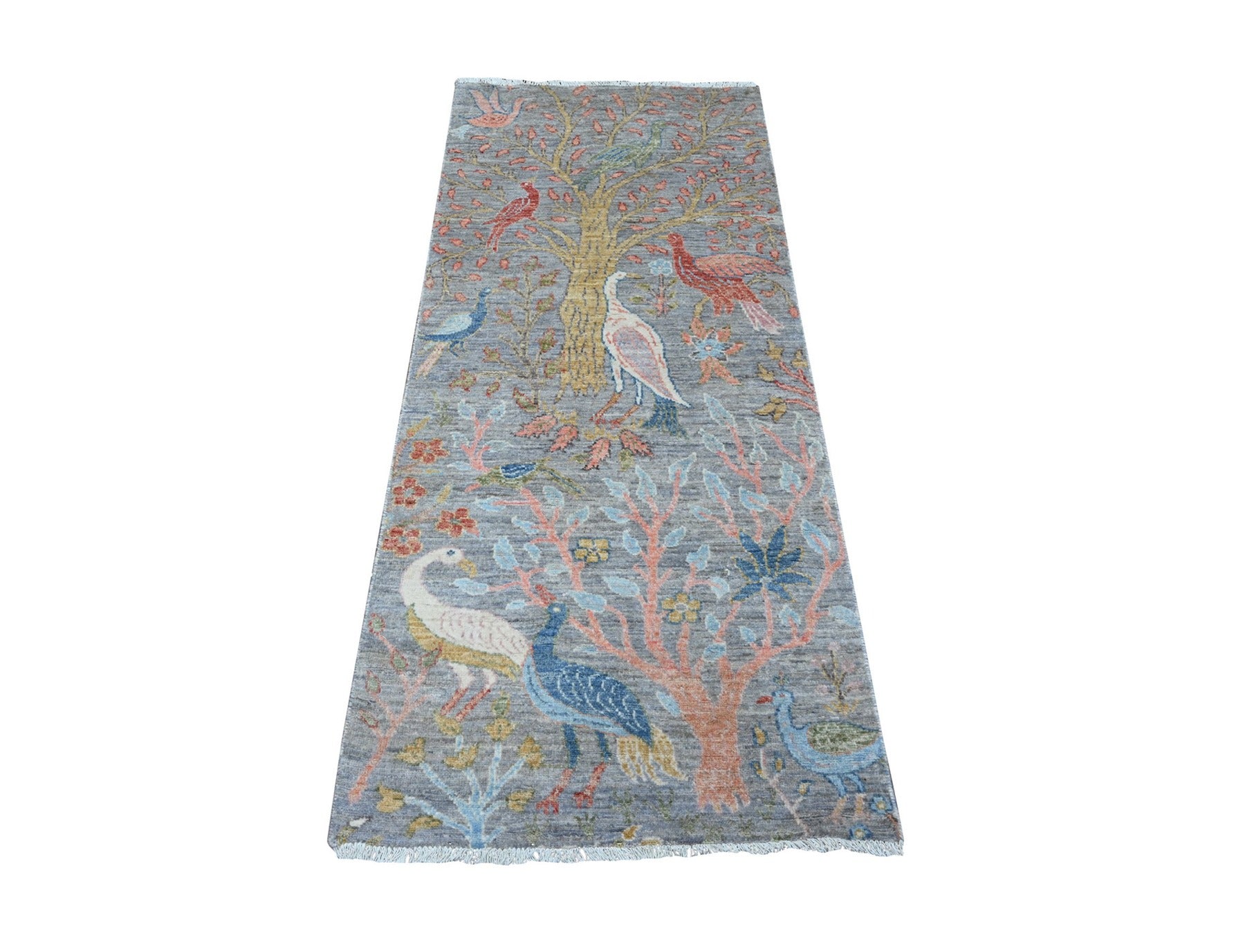 Gray 2'6" x 5'9" Oushak / Peshawar Hand knotted Wool Rug - Sku: O089165