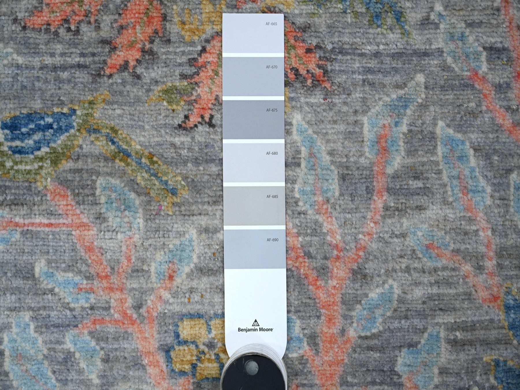 Peshawar hand-knotted wool runner in Gray, 2'6" x 5'9", SKU O089165