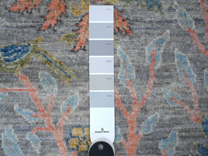Peshawar hand-knotted wool runner in Gray, 2'6" x 5'9", SKU O089165