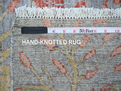 Peshawar hand-knotted wool runner in Gray, 2'6" x 5'9", SKU O089165