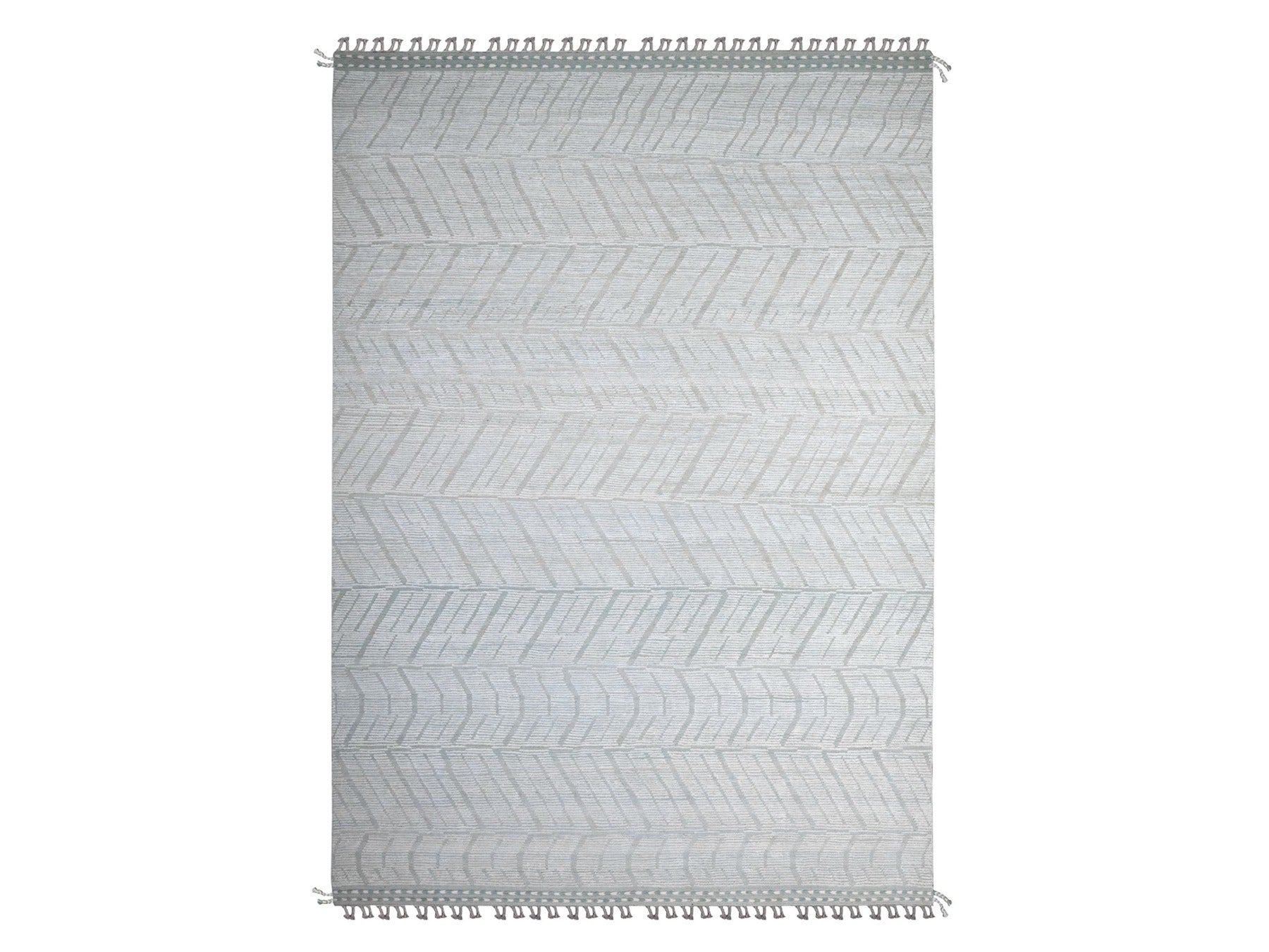 Tribal hand-knotted wool rug in Blue, 9'11" x 13'11", SKU O089168