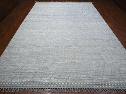Tribal hand-knotted wool rug in Blue, 9'11" x 13'11", SKU O089168