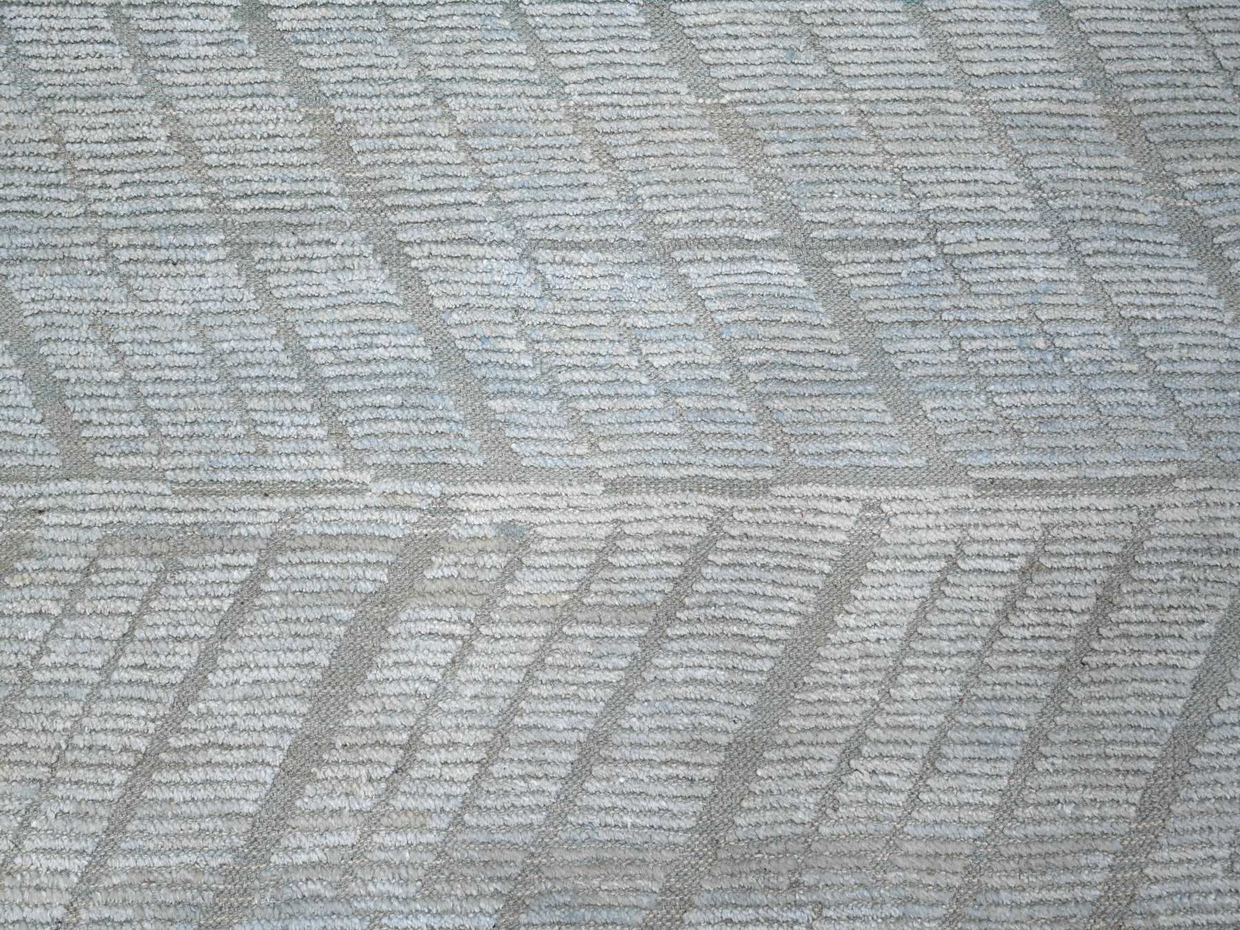 Tribal hand-knotted wool rug in Blue, 9'11" x 13'11", SKU O089168