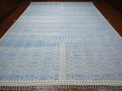 Tribal hand-knotted wool rug in Blue, 11'9" x 15'1", SKU O089169