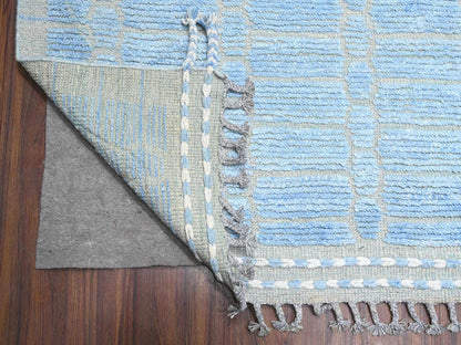 Tribal hand-knotted wool rug in Blue, 11'9" x 15'1", SKU O089169