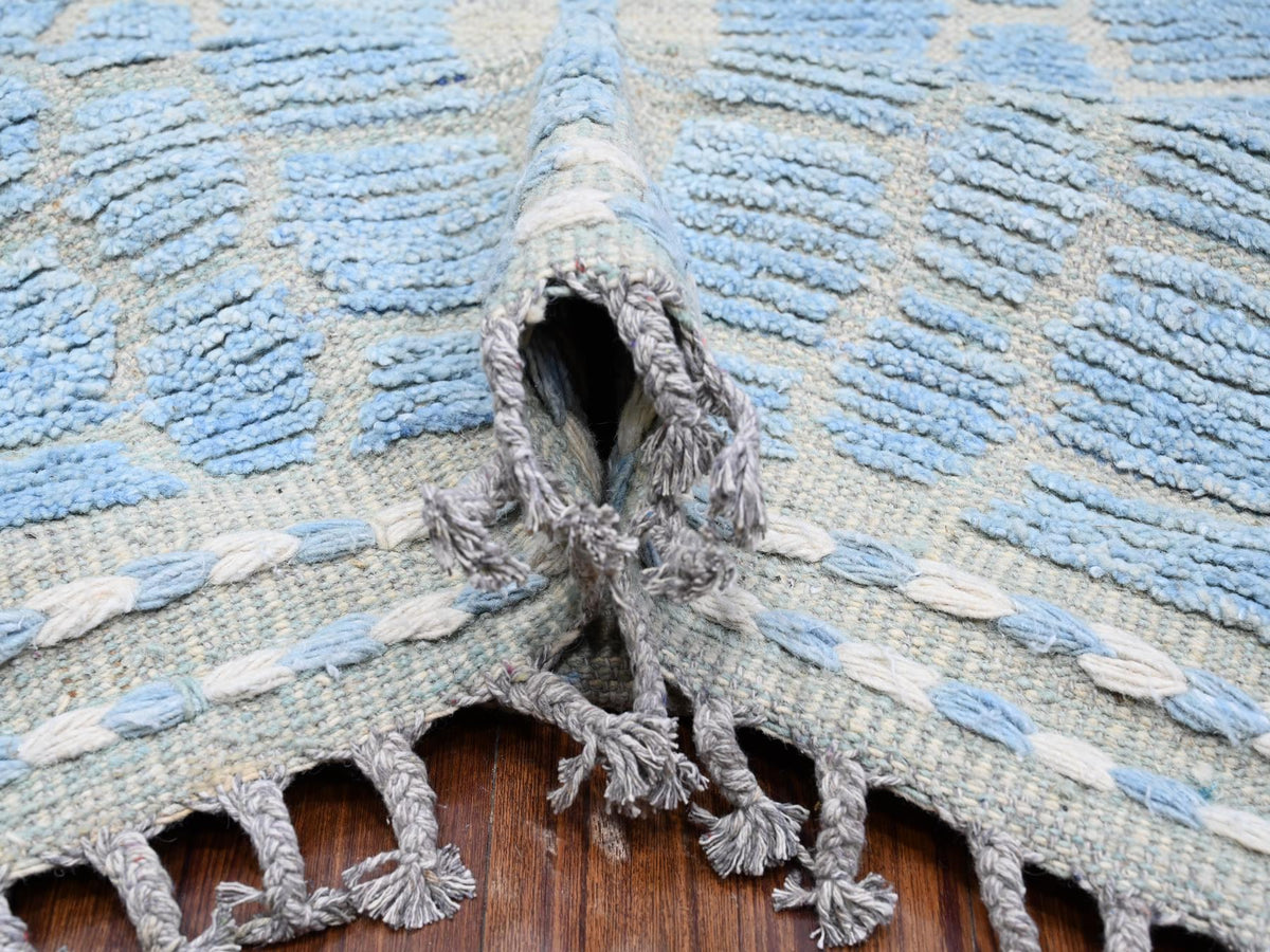 Tribal hand-knotted wool rug in Blue, 11'9" x 15'1", SKU O089169
