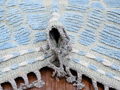 Tribal hand-knotted wool rug in Blue, 11'9" x 15'1", SKU O089169