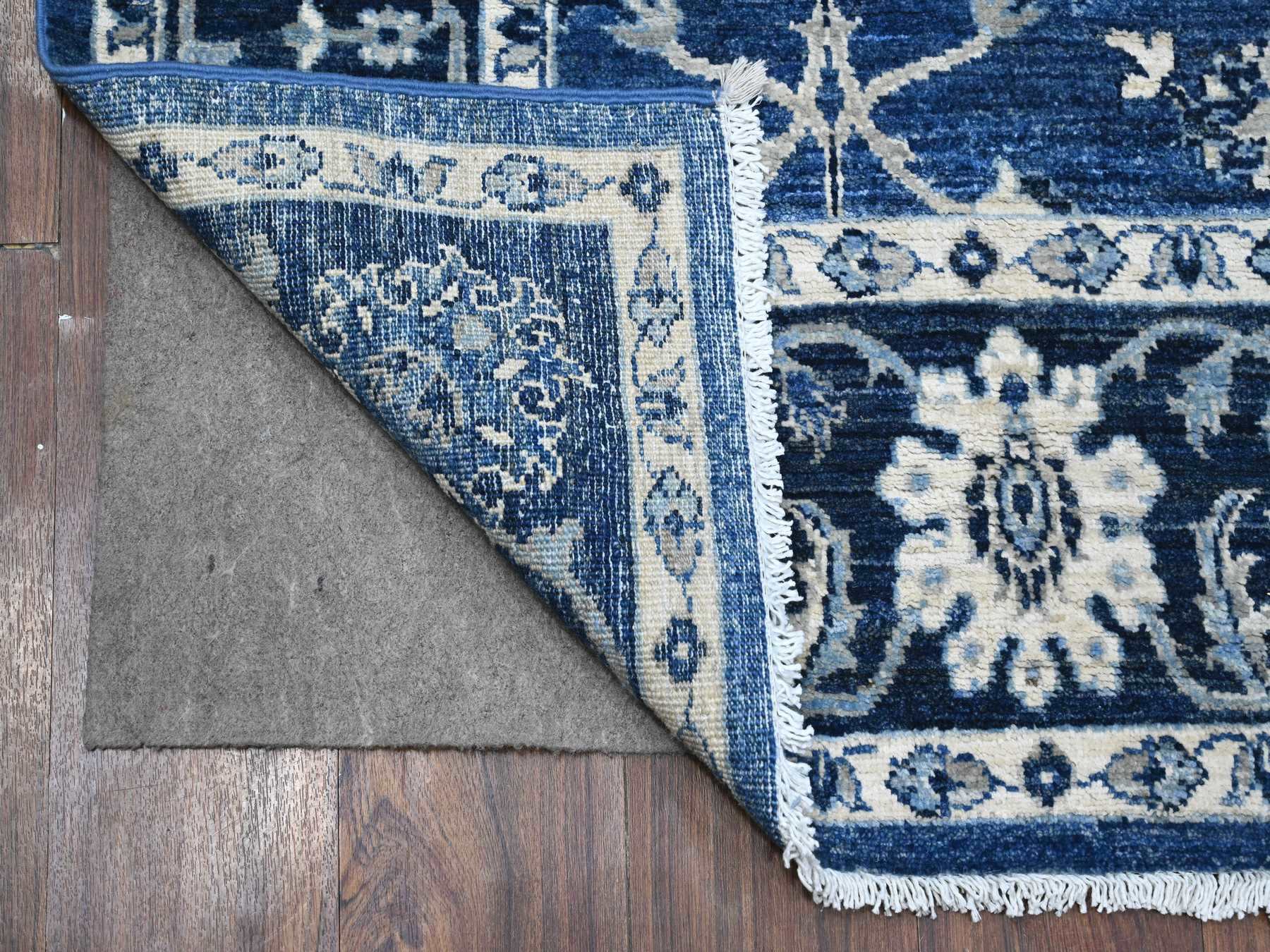 Peshawar hand-knotted wool rug in Blue, 5'11" x 8'10", SKU O089176