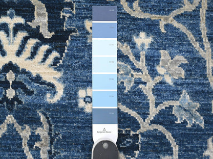 Peshawar hand-knotted wool rug in Blue, 5'11" x 8'10", SKU O089176