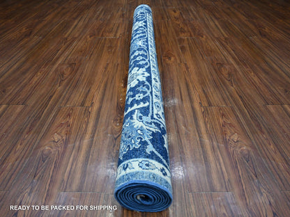 Peshawar hand-knotted wool rug in Blue, 5'11" x 8'10", SKU O089176