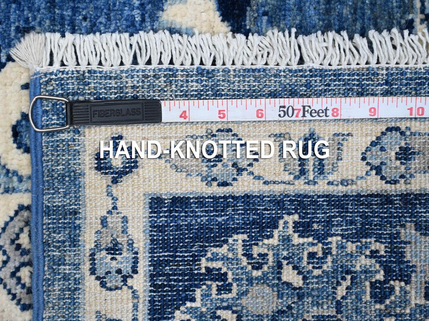 Peshawar hand-knotted wool rug in Blue, 5'11" x 8'10", SKU O089176