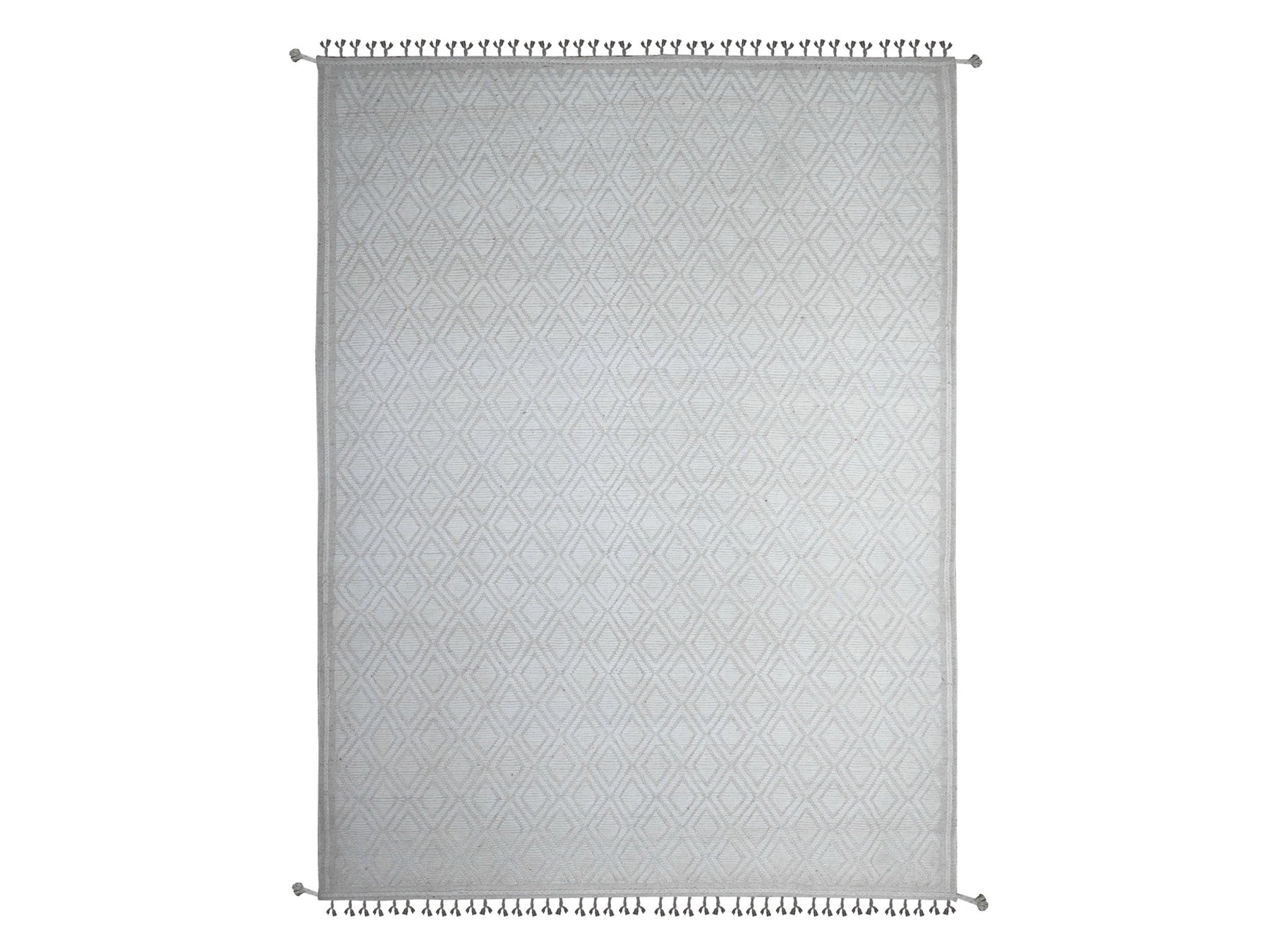 Tribal hand-knotted wool rug in Ivory, 9'1" x 12'1", SKU O089180