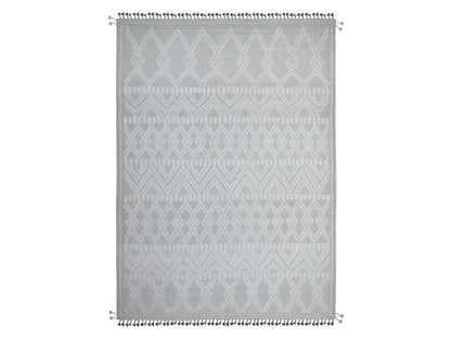 Ivory 8'11" x 12'3" Flat Weave Hand knotted Wool Rug - Sku: O089187