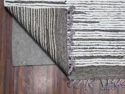 Ivory 8'11" x 13'2" Tribal Hand knotted Wool Rug - Sku: O089190