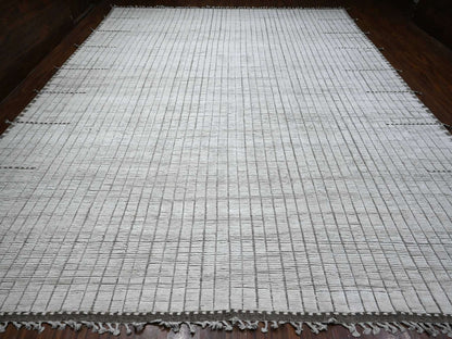 Ivory 12'2" x 15'2" Tribal Hand knotted Wool Rug - Sku: O089192
