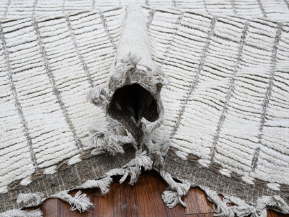 Tribal hand-knotted wool rug in Ivory, 12'2" x 15'2", SKU O089192