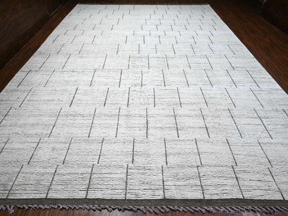 Ivory 11'11" x 16'2" Tribal Hand knotted Wool Rug - Sku: O089193