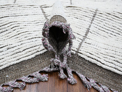 Ivory 11'11" x 16'2" Tribal Hand knotted Wool Rug - Sku: O089193