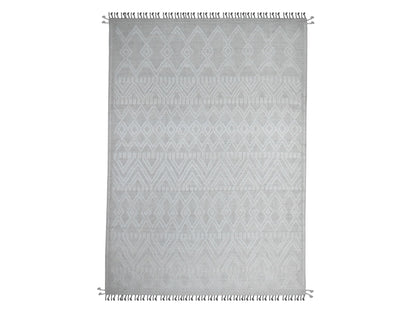 Ivory 9'0" x 12'6" Tribal Hand knotted Wool Rug - Sku: O089195