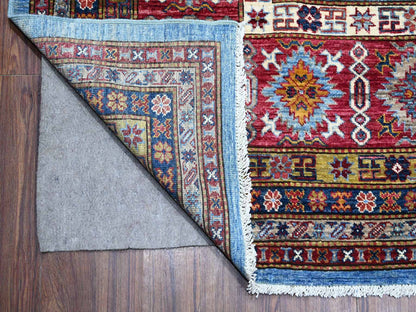 Kazak Tribal hand-knotted wool rug in Blue, 10'2" x 13'8", SKU O089198