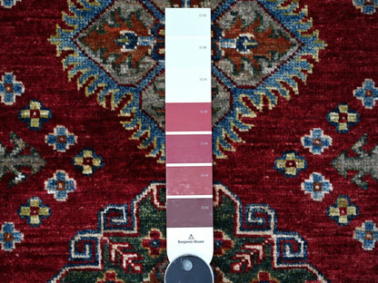 Red 2'8" x 7'0" Tribal Hand knotted Wool Rug - Sku: O089216