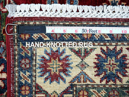 Red 2'8" x 7'0" Tribal Hand knotted Wool Rug - Sku: O089216