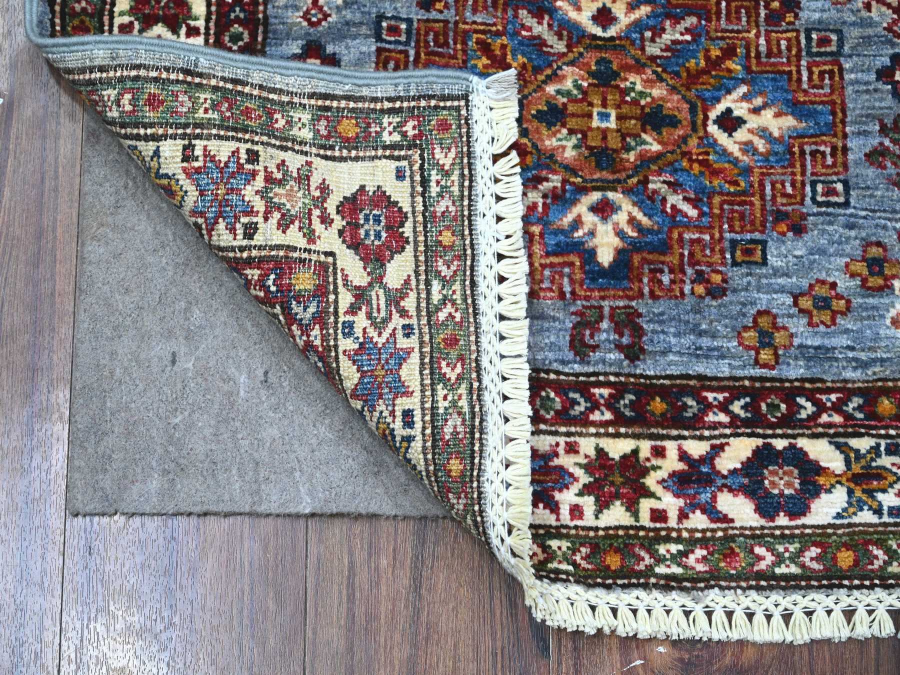 Gray 2'6" x 6'2" Tribal Hand knotted Wool Rug - Sku: O089221