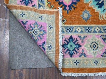 Orange 4'9" x 6'5" Tribal Hand knotted Wool Rug - Sku: O089230