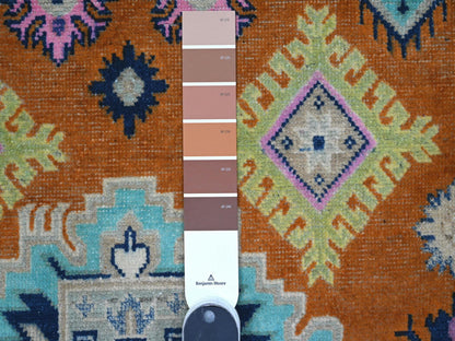 Orange 4'9" x 6'5" Tribal Hand knotted Wool Rug - Sku: O089230