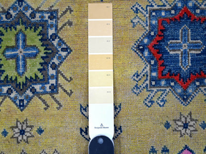 Yellow 5'0" x 6'9" Tribal Hand knotted Wool Rug - Sku: O089231