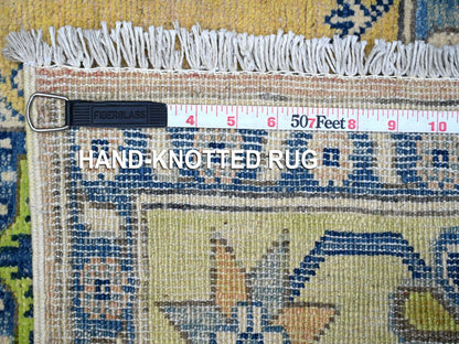 Yellow 5'0" x 6'9" Tribal Hand knotted Wool Rug - Sku: O089231