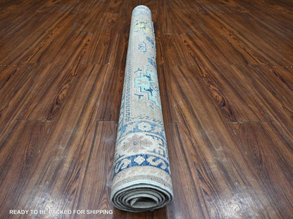 Grey 4'9" x 6'9" Tribal Hand knotted Wool Rug - Sku: O089238