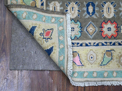 Grey 2'9" x 3'11" Tribal Hand knotted Wool Rug - Sku: O089240
