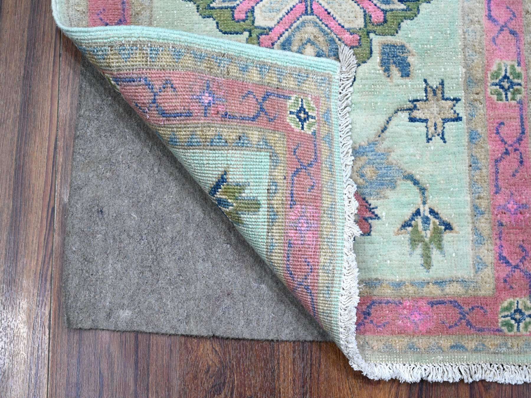 Kazak Tribal hand-knotted wool rug in Blue, 2'0" x 2'9", SKU O089248