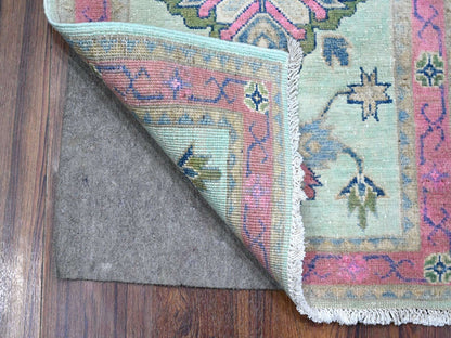 Kazak Tribal hand-knotted wool rug in Blue, 2'0" x 2'9", SKU O089248