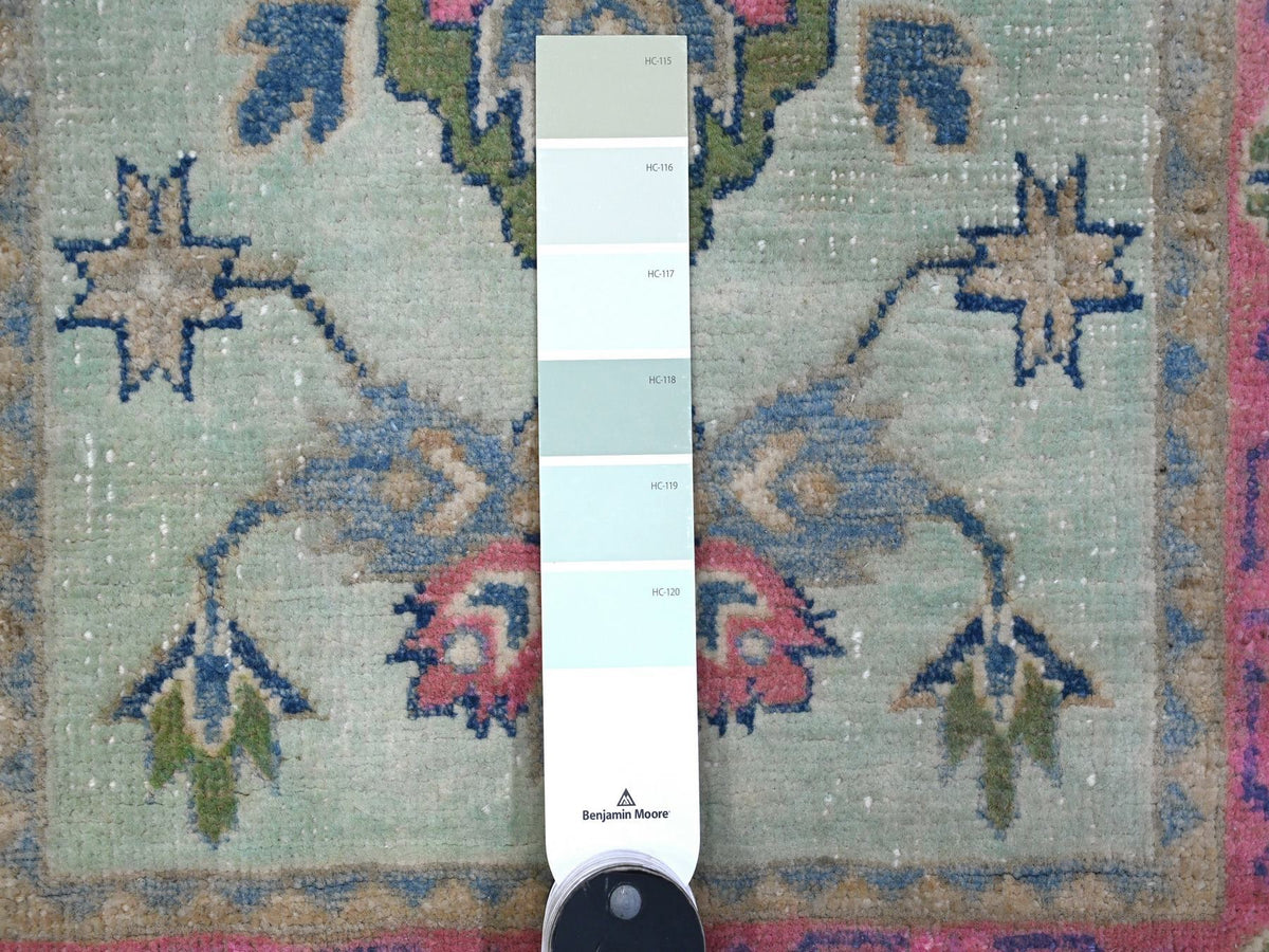 Kazak Tribal hand-knotted wool rug in Blue, 2'0" x 2'9", SKU O089248
