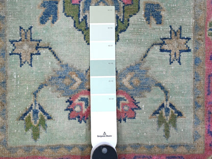 Kazak Tribal hand-knotted wool rug in Blue, 2'0" x 2'9", SKU O089248