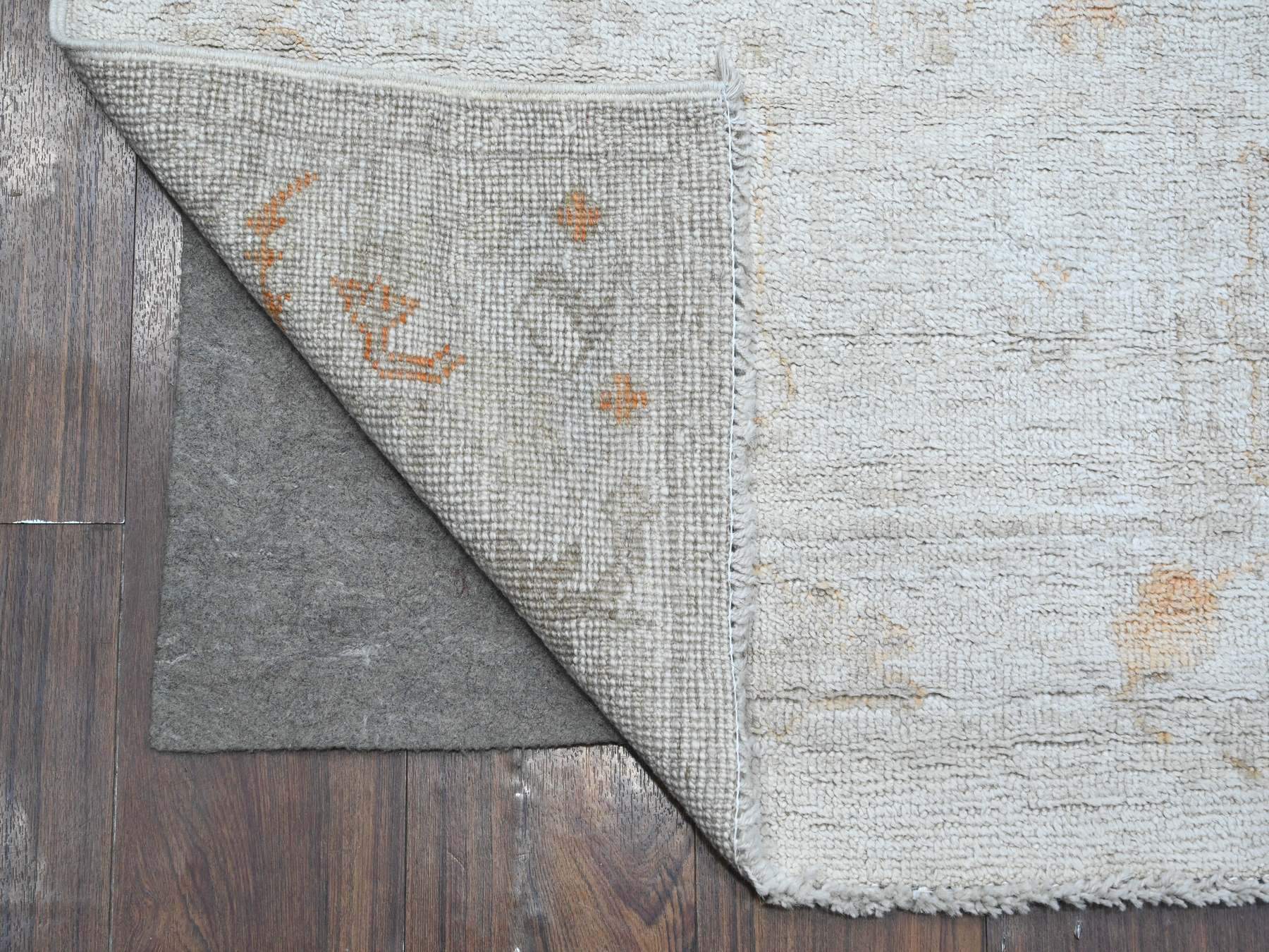 Gray 2'5" x 13'7" Oushak / Peshawar Hand knotted Wool Rug - Sku: O089280