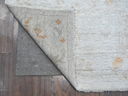 Grey 2'5" x 13'7" Oushak And Peshawar Hand knotted Wool Rug - Sku: O089280