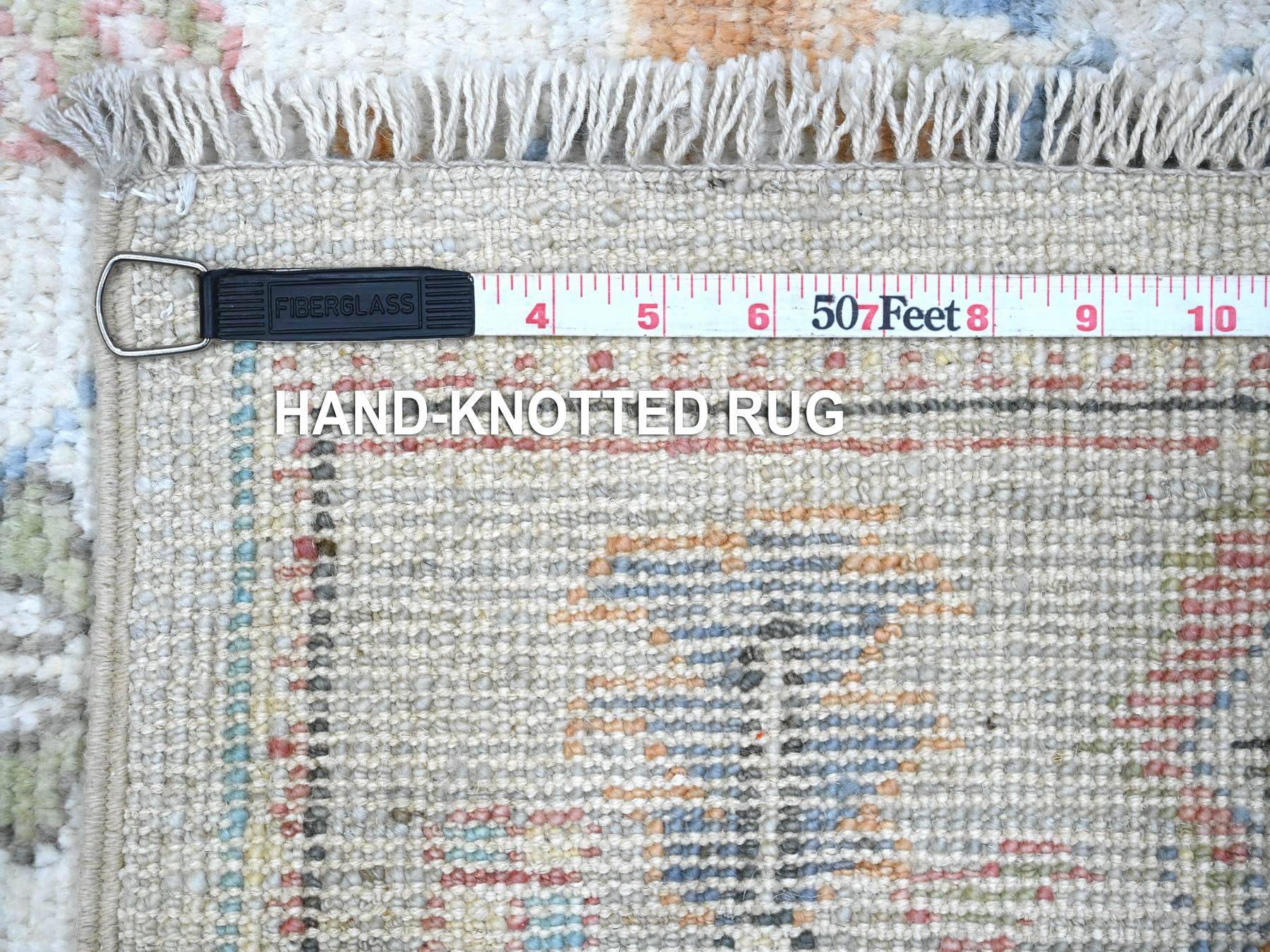Oushak hand-knotted wool runner in Blue, 3'11" x 10'8", SKU O089290