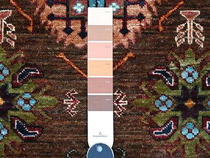 Kazak Tribal hand-knotted wool rug in Brown, 6'0" x 8'10", SKU O089300