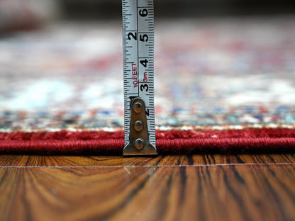 Red 6'1" x 9'3" Tribal Hand knotted Wool Rug - Sku: O089301
