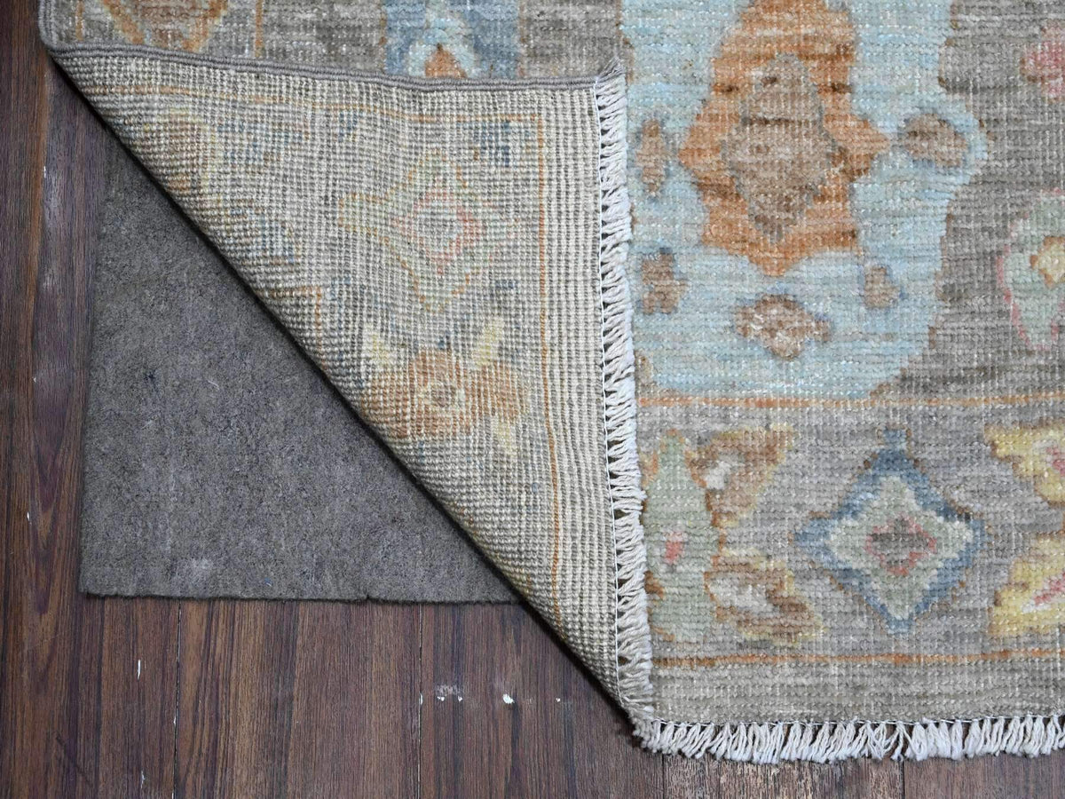 Oushak hand-knotted wool rug in Gray, 7'11" x 9'8", SKU O089318