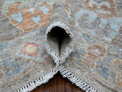 Oushak hand-knotted wool rug in Gray, 7'11" x 9'8", SKU O089318
