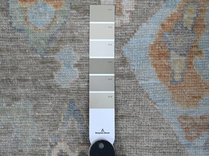 Grey 7'11" x 9'8" Oushak And Peshawar Hand knotted Wool Rug - Sku: O089318