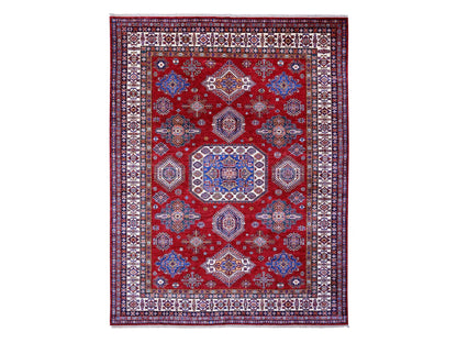 Red 9'1" x 11'9" Tribal Hand knotted Wool Rug - Sku: O089327