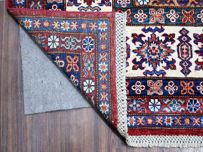 Red 9'1" x 11'9" Tribal Hand knotted Wool Rug - Sku: O089327