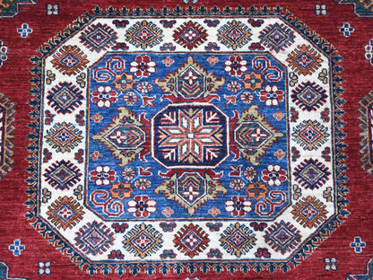 Red 9'1" x 11'9" Tribal Hand knotted Wool Rug - Sku: O089327
